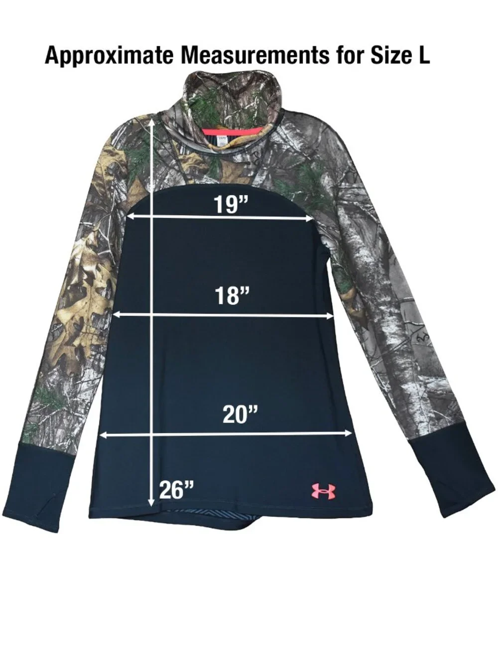 Under Armour Women's Sweatshirt Scent Control Turtleneck Compress Shirt Size L - Picture 5 of 5